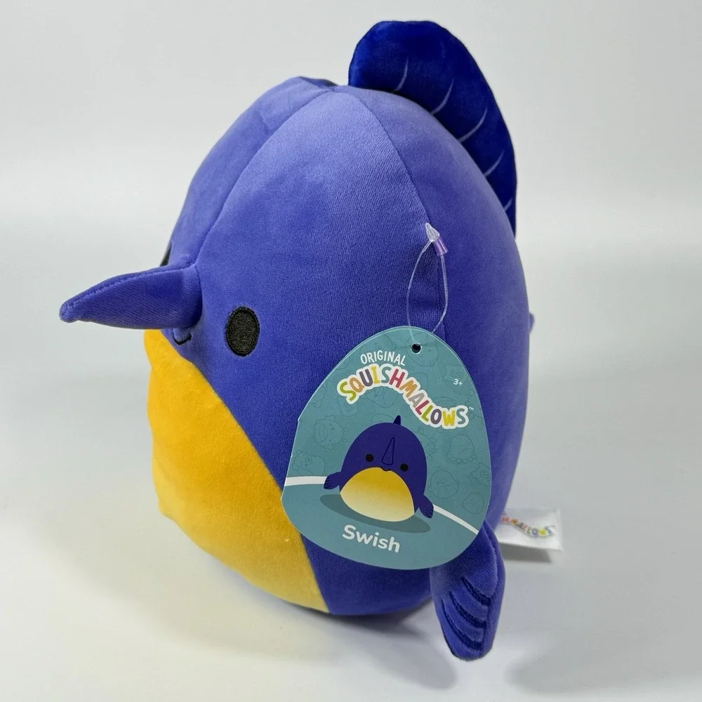 Squishmallows Sealife Swish the Blue Swordfish Plush Stuffed‎ Animal Toy 8 in